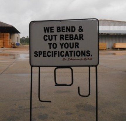 Rebar Cutting & Bending Sign